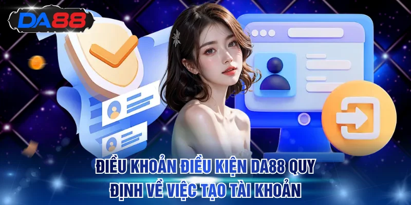 Điều khoản điều kiện DA88 quy định về việc tạo tài khoản